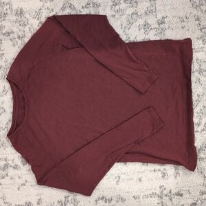 Alphalete Maroon Men's Long Sleeve Size Small